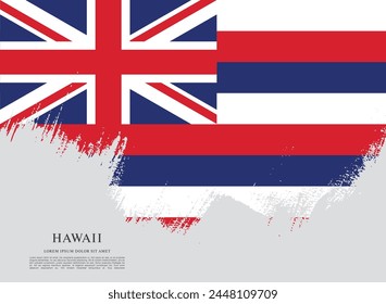 Flag of the State of Hawaii. United States of America