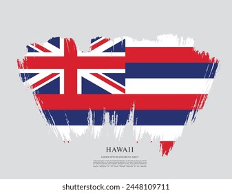 Flag of the State of Hawaii. United States of America