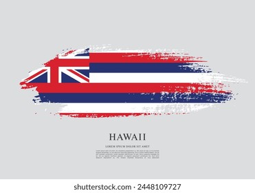 Flag of the State of Hawaii. United States of America