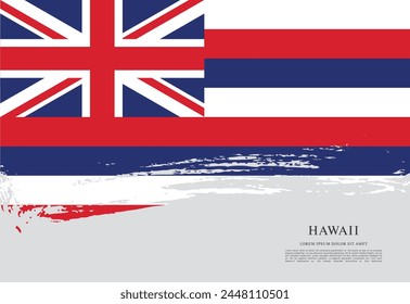 Flag of the State of Hawaii. United States of America