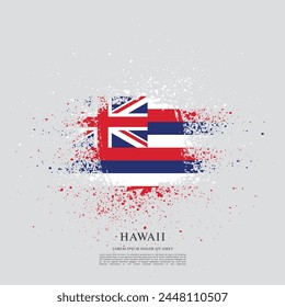 Flag of the State of Hawaii. United States of America