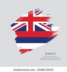 Flag of the State of Hawaii. United States of America