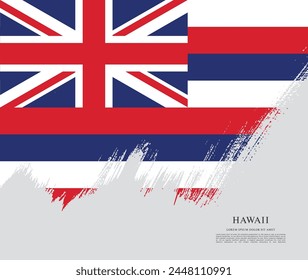 Flag of the State of Hawaii. United States of America