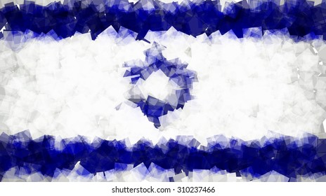 The flag of the State of Israel in Vector Square Design