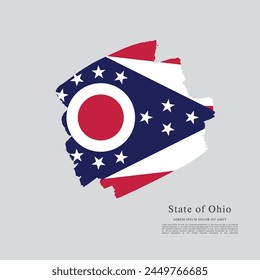 Flag of the state of Ohio. The United States of America