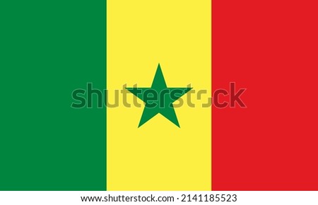 the flag of the state of Senegal. Philippine Green, Lemon Yellow, and Lust