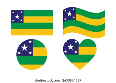 Bandeira do Estado de Sergipe, Brasil. Conceito Patriota Brasileiro.