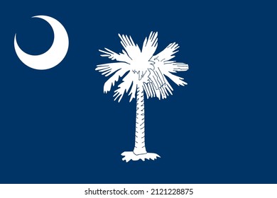 Flag of the state of South Carolina. Vector illustration