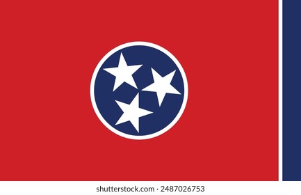 Flag of the state of Tennessee. The United States of America
