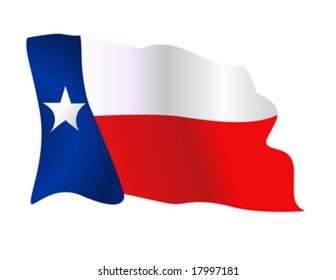 Flag of the State of Texas waving