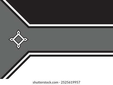 La bandera del estado de Amapá en color blanco y negro. Ilustración vectorial