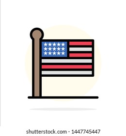 Flag, States, United, Usa Abstract Circle Background Flat color Icon