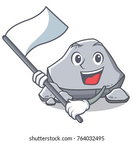 With flag stone character cartoon style