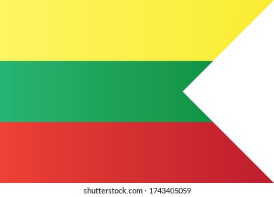 Flag of Stropkov City, Slovak Republic. Slovakia, Vector Illustration Symbol
