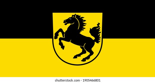 flag of stuttgart. proportion 1:2