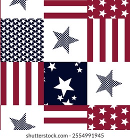 Flag style repeat pattern design vector art 