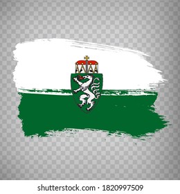 Flag of  Styria from brush strokes. Blank map of  Styria. Germany. High quality map of  Styria and flag for your web site design, logo, app  on transparent background.  EPS10.