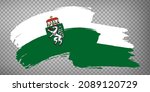 Flag of Styria brush strokes. Waving flag of Styria on transparent background for your web site design, app, UI. Austria. EPS10.