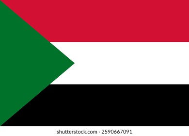 Flag of Sudan, 3:2 Format, Sudan Flag