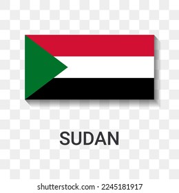 Flag of Sudan Icon Vector Illustration.