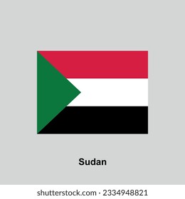 ilustración vectorial aislada de la bandera de Sudán