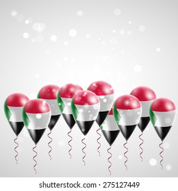 Flag of Sudan on balloon. 