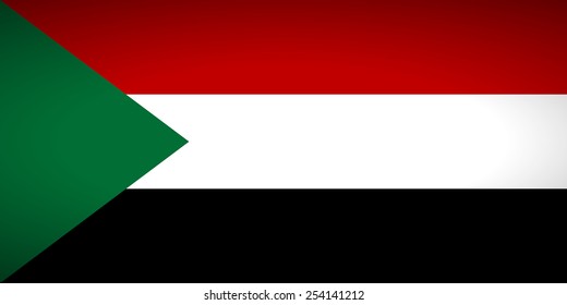 Flag of Sudan. Vector illustration.