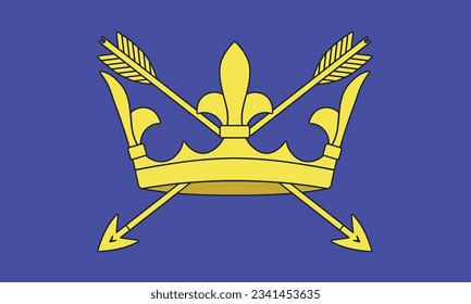 The flag of the Suffolk county of England. Vector illustration