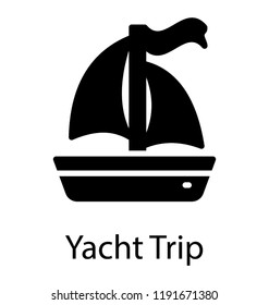 A flag with support waving depicting boat 