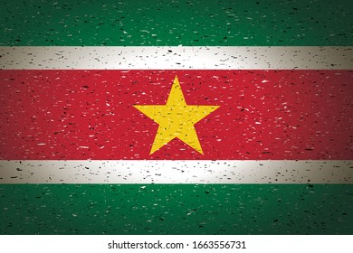 flag of suriname in retro background