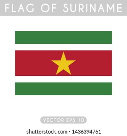 Flag of Suriname, Suriname flag template design. Vector Eps 10