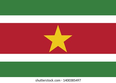 Flag of Suriname vector illustration