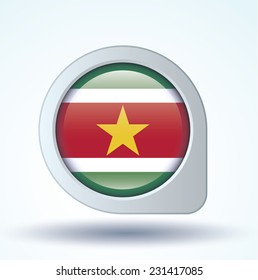  Flag of Suriname, vector illustration