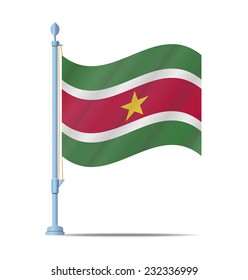Flag of Suriname vector illustration