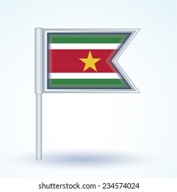 Flag of Suriname, vector illustration