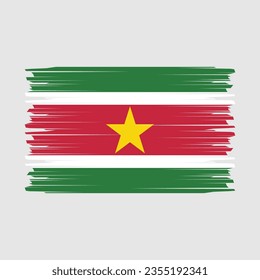 Flag of Suriname vector illustration