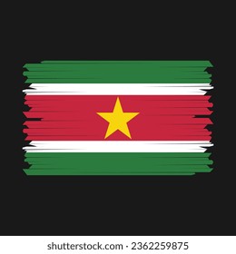 Flag of Suriname Vector Illustration