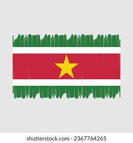 Flagge einer Suriname-Vektorgrafik