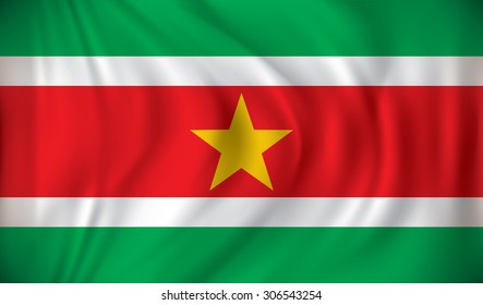 Flag of Suriname - vector illustration