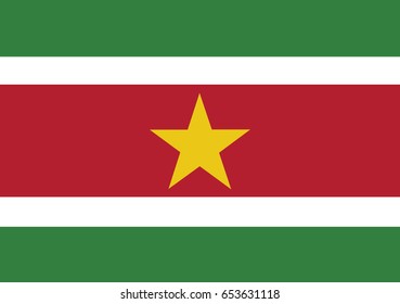 Flag of Suriname vector illustration