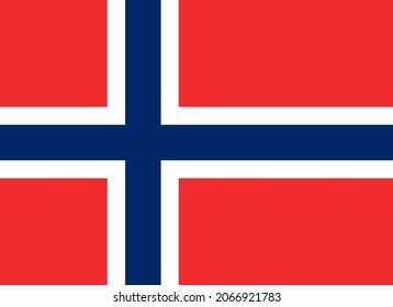 The flag of the Svalbard is a Norwegian archipelago between mainland Norway and the North Pole