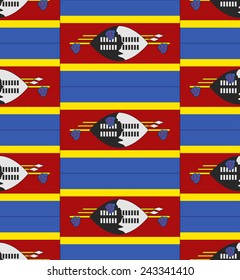Flag Swaziland texture vector illustration 