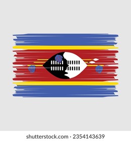 Flag of Swaziland vector illustration
