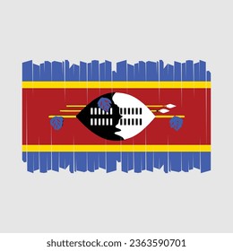 Flag of Swaziland Vector Illustration
