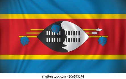 Flag of Swaziland - vector illustration