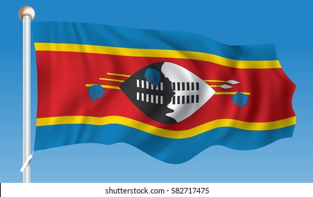 Flag of Swaziland - vector illustration