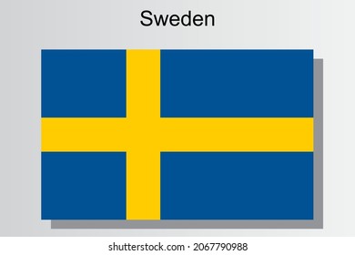 Bandera de Suecia con base azul y naranja