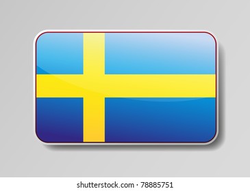 Flag of Sweden in the form of an icon for a web of pages