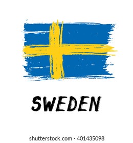 Flag Of Sweden - Grunge