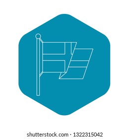 Flag of Sweden icon. Outline illustration of flag of Sweden vector icon for web